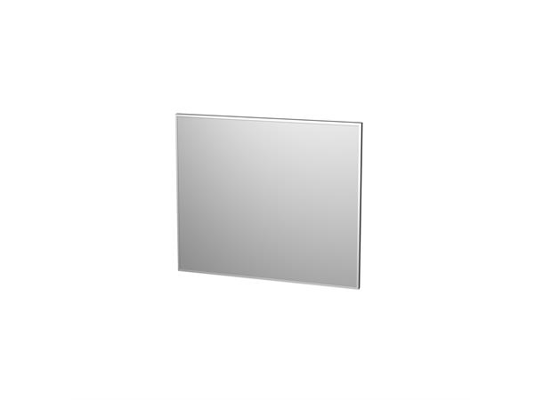 Speil - 90x75cm med børstet aluminiumsramme