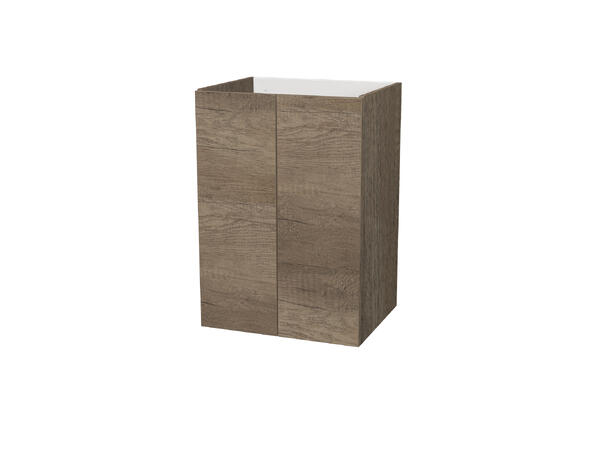 Milano Halvskap 60 cm m/dører Grå Lønn 