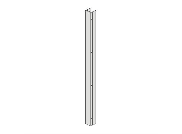 Veggprofil med hyller - 10cm til Quick Rett/Leddet - Krom