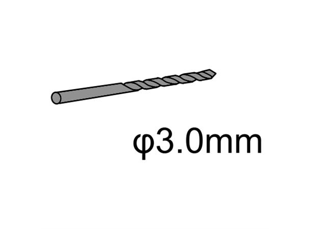 Borr - 3mm til skrue 4x10mm