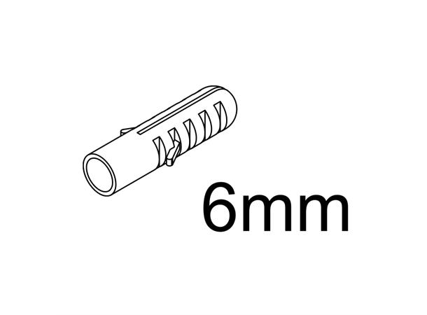 Plugg 6mm til skrue 4x40mm
