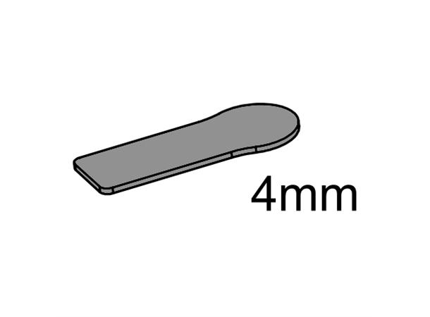 Sokkel - 4mm - Grå til Quick Rett/Leddet