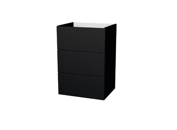Milano Halvskap 60cm m/skuffer Sort Eik 