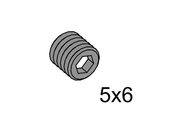 Settskrue - 5x6mm til hev/senk