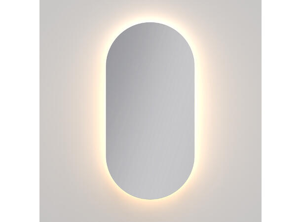 Giro - Avlangt avrundet speil med LED-baklys - 40 x 80 cm 