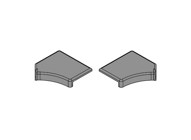 Låseklips til baksøyle - Sett til Quick Lux - Hvit 