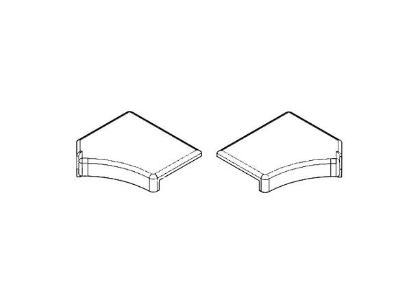 Låseklips til baksøyle - Sett til Quick Lux - Hvit 