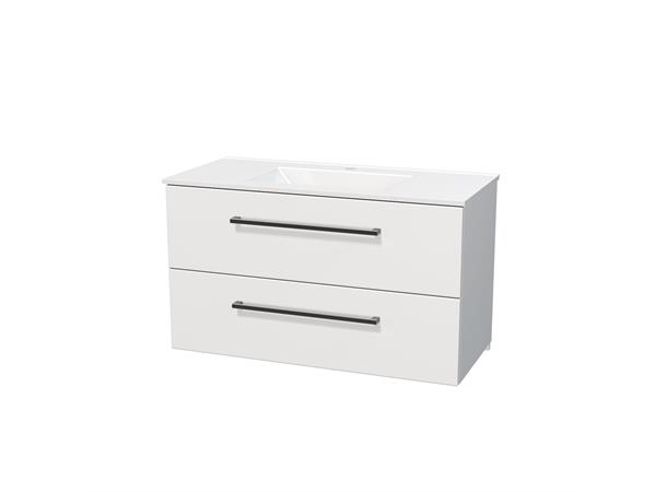 Venezia Servantskap 100cm Hvit Matt - Inkl. Napoli porselenservant