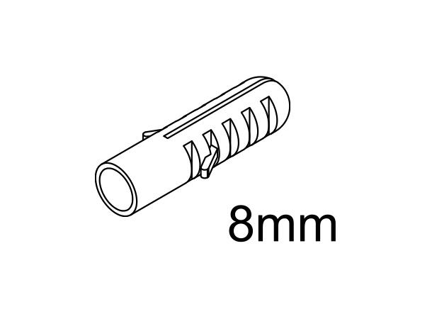 Plugg 8mm til skrue 5x40mm 
