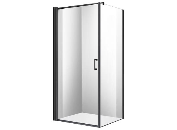 Quick Fastfelt + Rett dør Sort Matt 