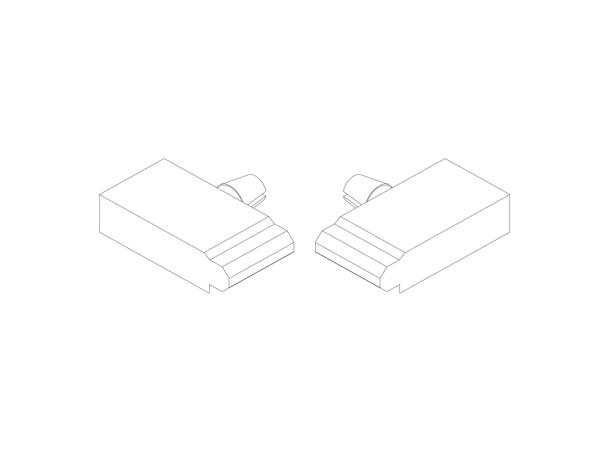 Låsepinner til topprofil til Quick Lux - Hvit 