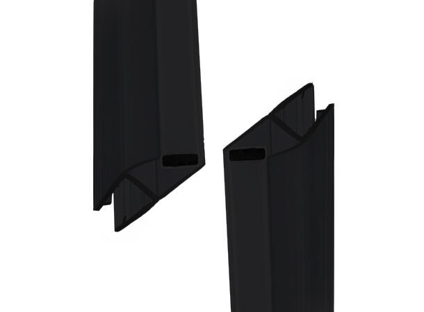 Magnetlister - 194cm (2 stk.) til Quick Lux - Sort Matt 