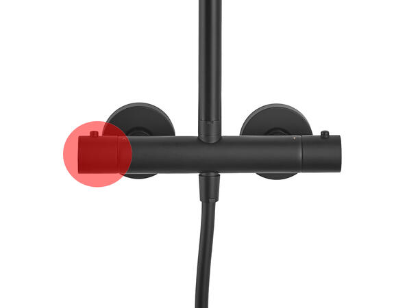 Venstre hendel - Sort Matt tik TDSM-v2 