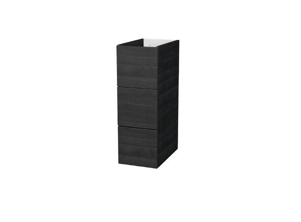 Milano Halvskap 30 cm m/skuffer Eik Antrasitt (840) 