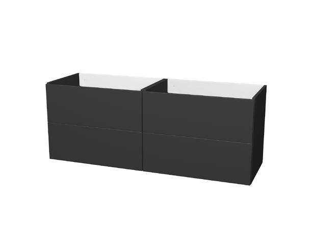 Milano Servantskap 150 cm Dobbel Antracit Matt 