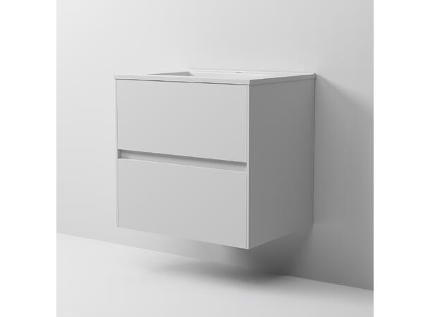 Pisa Servantskap 60cm Hvit Matt - Inkl. porselenservant 