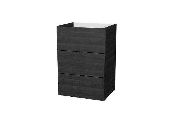 Milano Halvskap 60 cm m/skuffer Eik Antrasitt (840) 