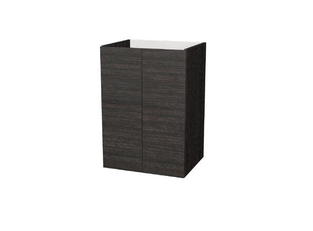 Milano Halvskap 60 cm med dører - Sort Alm 