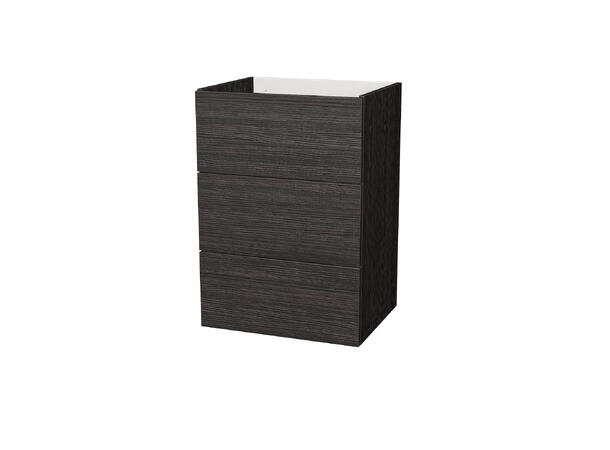 Milano Halvskap 60 cm med skuffer - Sort Alm 