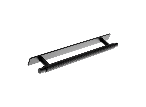 Manor Håndtak - CC = 192 mm Sort Matt - Med bakplate 