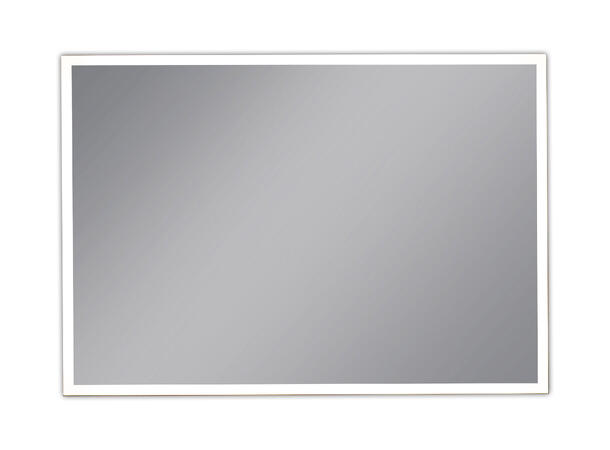 Nero - Speil m/sort ramme og lys 100 cm 