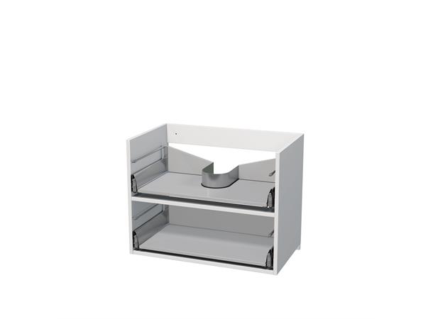 Milano Servantskap 75cm Hvit - Uten fronter
