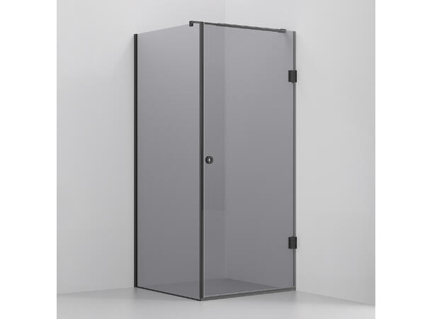 Quick Fastfelt + Form dør Sort Matt (Sotet glass) 