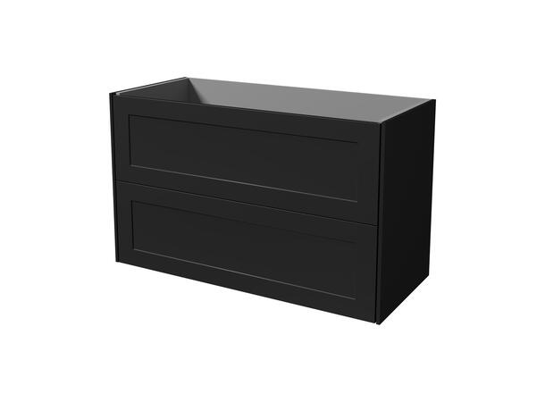 Roma servantskap 100 cm Sort Matt - Ramme 