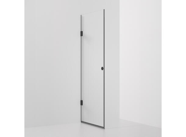 Form dør 80 x 198 cm - Klar Sort Matt 