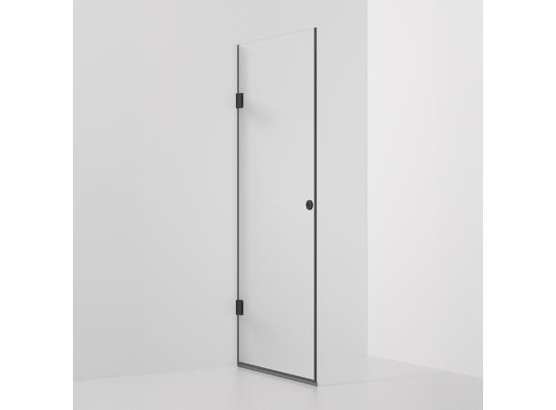 Form dør 90 x 198 cm - Klar Sort Matt 