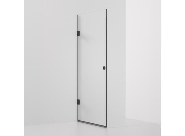 Form dør 100 x 198 cm - Klar Sort Matt 