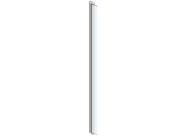 Innsats til veggprofil - Krom til Quick Rett/Leddet - 200 cm 