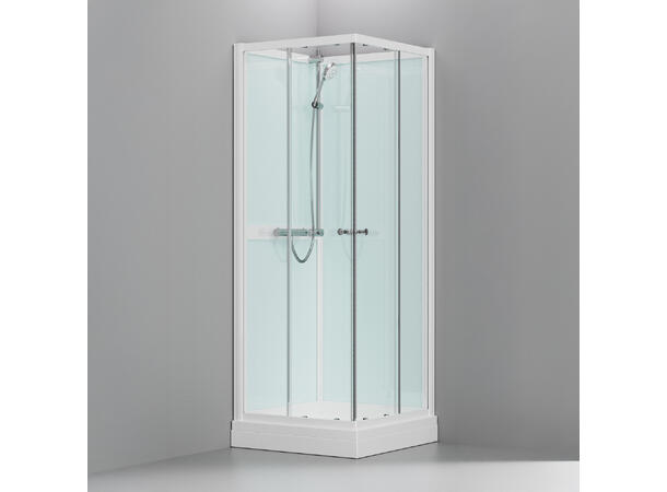 Quick One Dusjkabinett 80 x 80 x 205 cm - Firkantet 