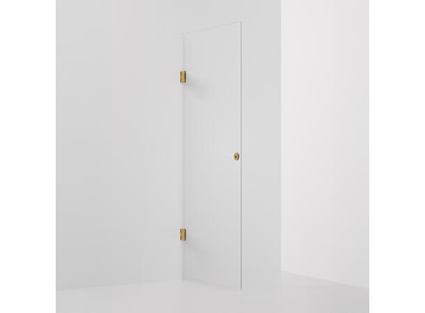 Form dør 90 x 198 cm - Klar Polert Gull 