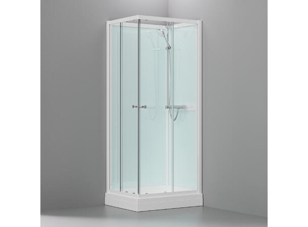 Quick One Dusjkabinett 90 x 70 x 205 cm - Venstre - Firkantet 