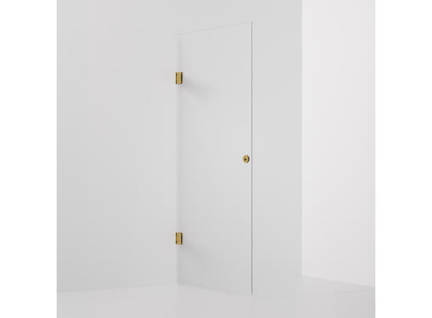 Form dør 100 x 198 cm - Klar Polert Gull 