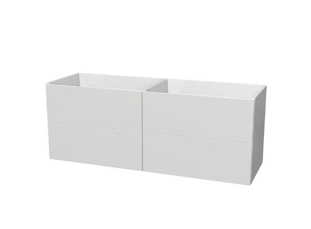 Milano Servantskap 150 cm Dobbel Hvit Høyglans 