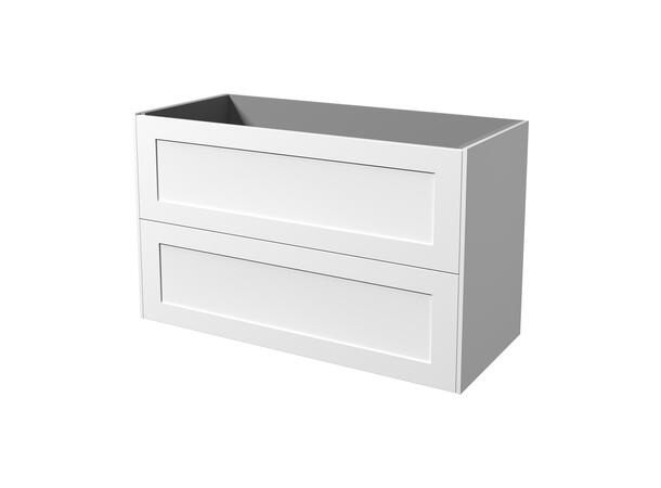 Roma servantskap 100 cm Hvit Matt - Ramme 