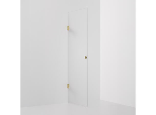 Form dør 80 x 198 cm - Klar Børstet Champagne Gull 