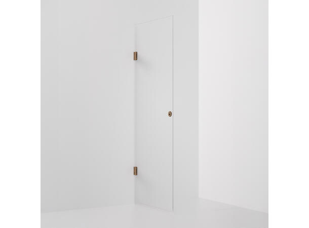 Form dør 80 x 198 cm - Klar Polert Kobber 