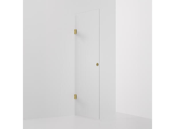Form dør 90 x 198 cm - Klar Børstet Champagne Gull 
