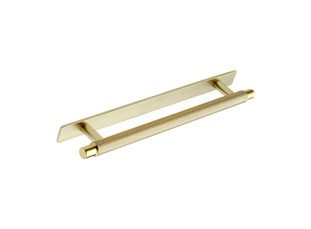 Manor Håndtak - CC = 192 mm Børstet Champagne Gull - Med bakplate 