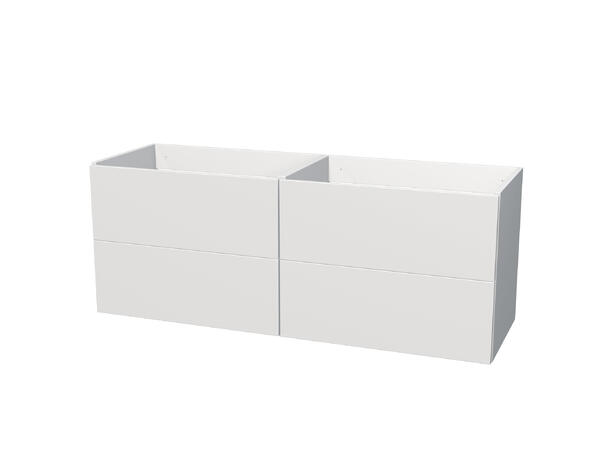 Milano Servantskap 150 cm Dobbel Hvit Matt 