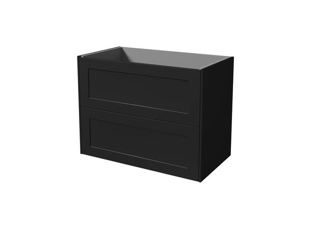 Roma servantskap 80 cm Sort Matt - Ramme 