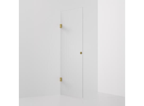 Form dør 100 x 198 cm - Klar Børstet Champagne Gull 