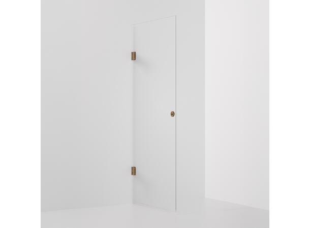 Form dør 90 x 198 cm - Klar Polert Kobber 