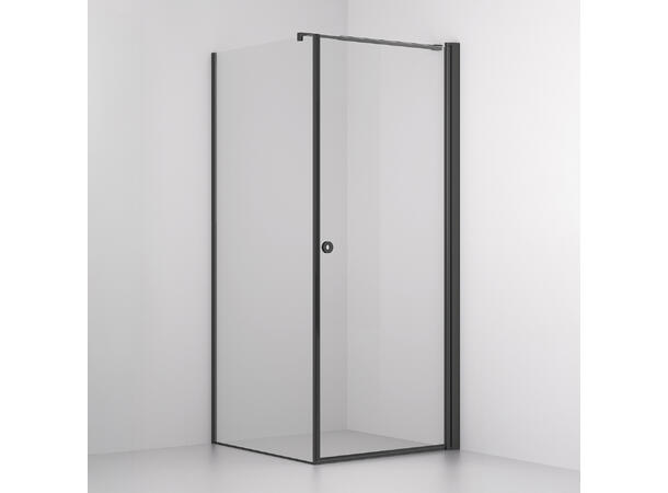 Quick Fastfelt + Rett dør Sort Matt 