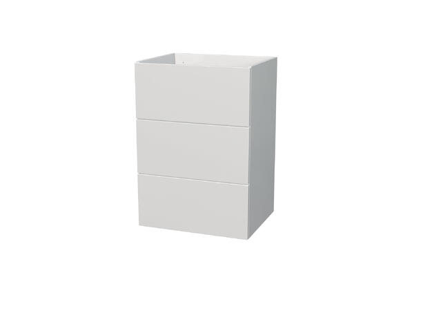 Milano Halvskap 60 cm m/skuffer Hvit Høyglans 