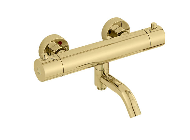 Sora badekartermostat Polert Champagne Gull 