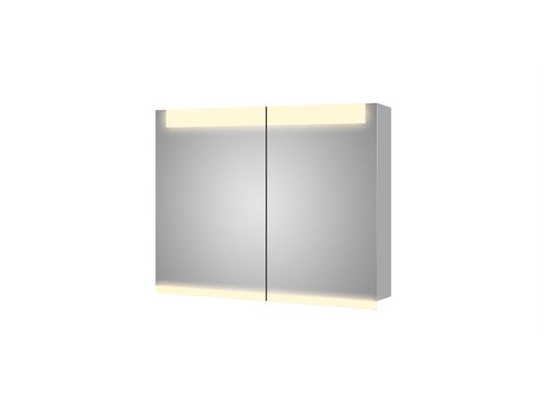 LUX - Speilskap med LED-belysning og 2 stikkontakter - 80 cm